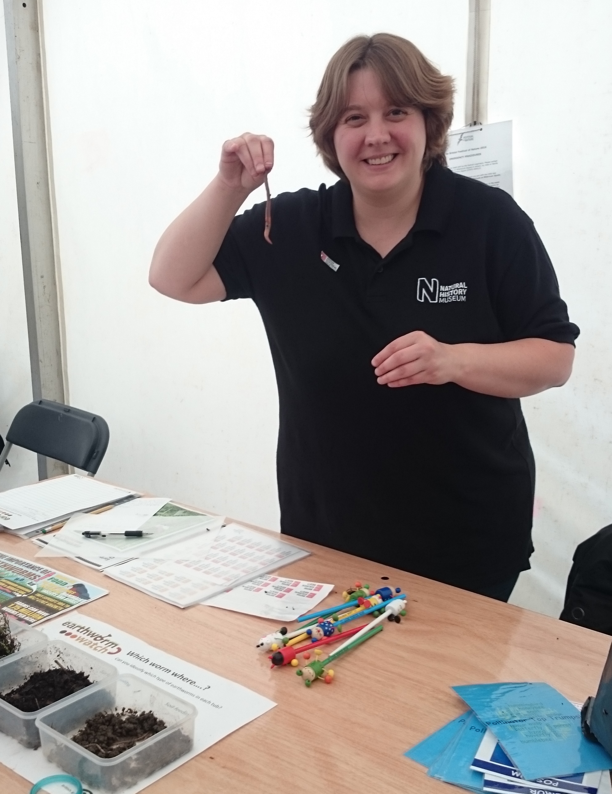 Earthworm Watch scientist Victoria Burton at the Bristol Festival of Nature